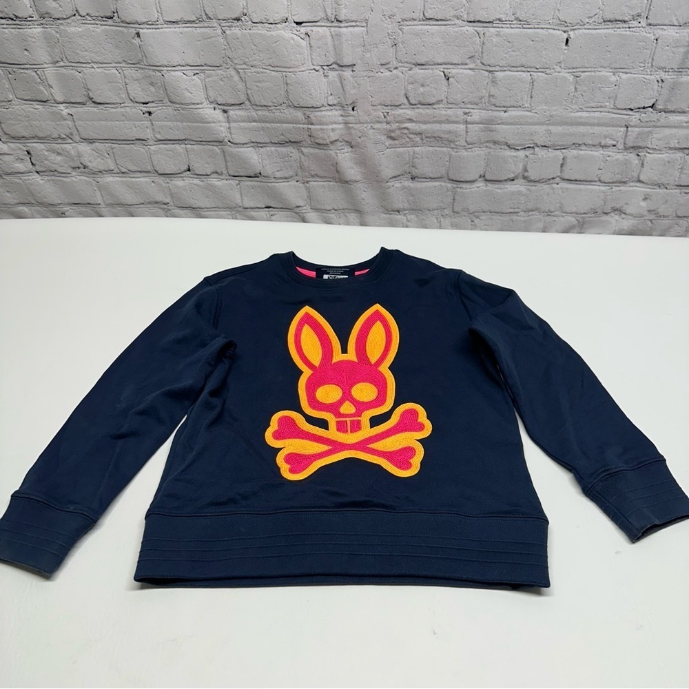 Psycho Bunny Youth Bailey Logo Embroidered Crewneck Sz S 7/8 - Picture 8 of 8